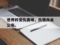 haha体育娱乐平台入口-世界杯受伤离场，伤情尚未公布。